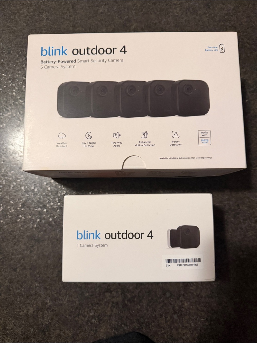 Blink Outdoor 4 Battery-Powered Smart Security Camera - Black